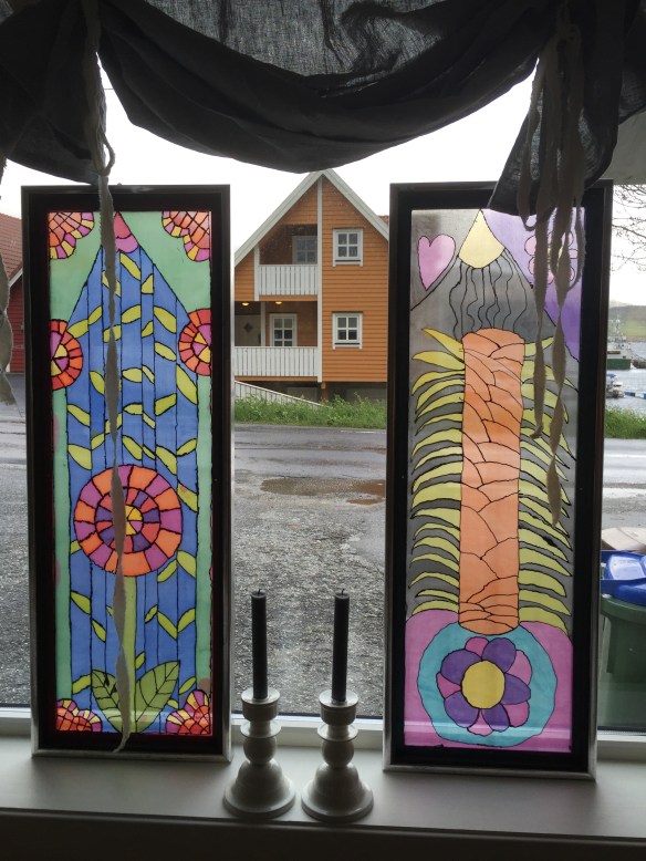 Vakre silkemålingsbilder