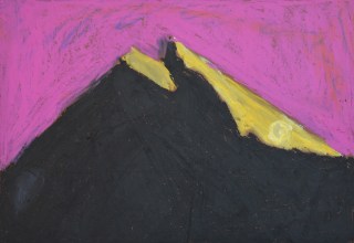 Anjas fjell (2) oljepastell inspirert av Kleiva